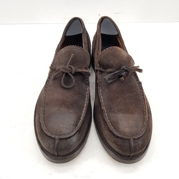 TREMP ITALY Men's Split Toe Oxford Shoes Brown Leather  Size 10 M - Picture 2 of 8